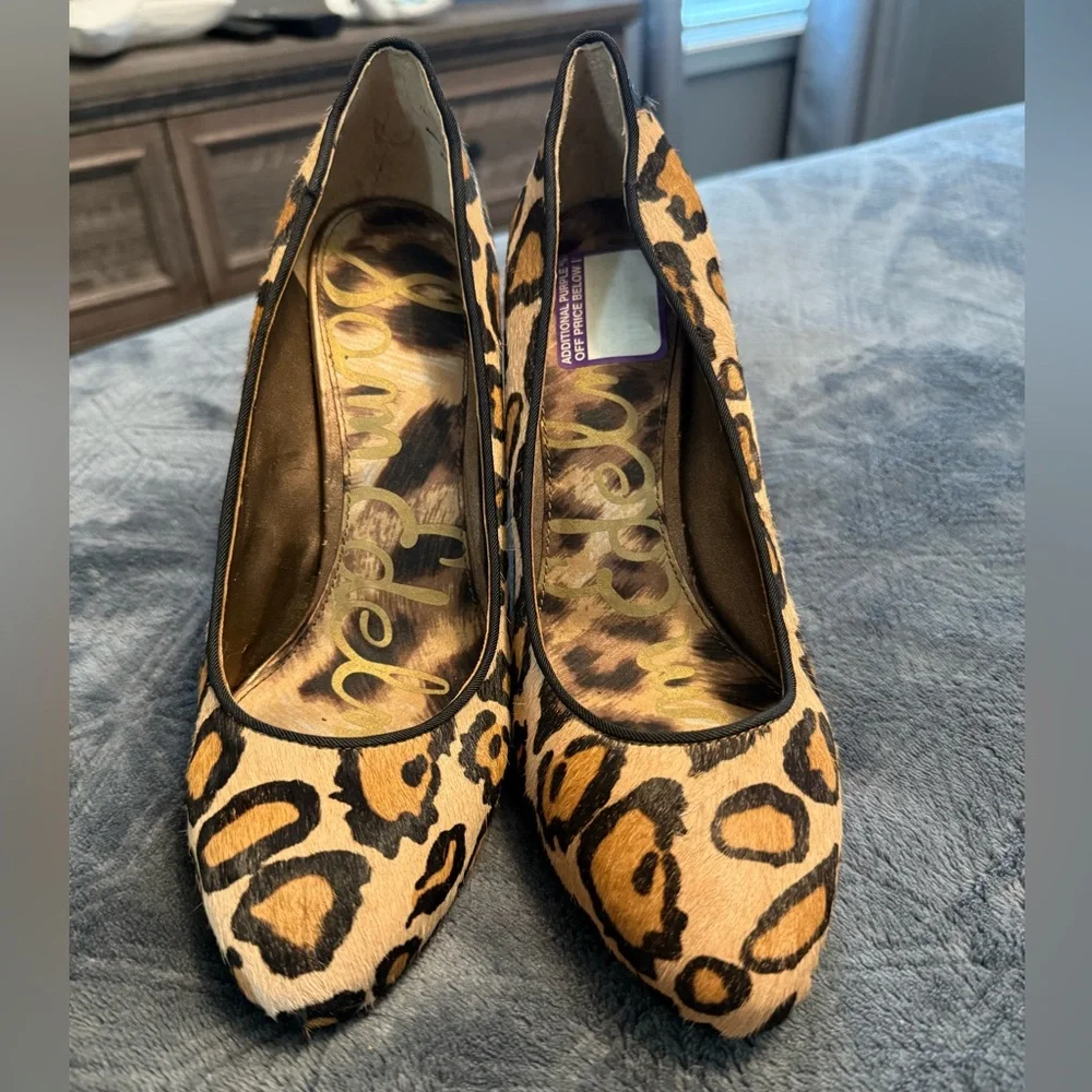 Sam Edelman Animal Print Heels - Picture 1 of 6